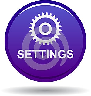 Settings web button violet