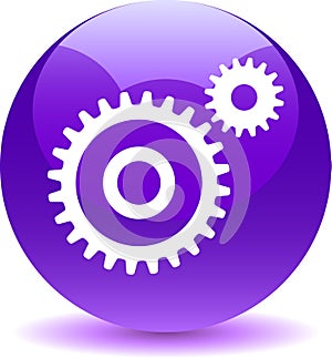 Settings web button violet