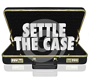 Settle the Case Finish Lawsuit Briefcase Negotiate Settlement De