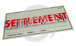 Settlement Check Agreement Payout Word