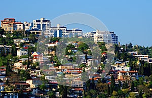 The settlement Gurzuf in Crimea