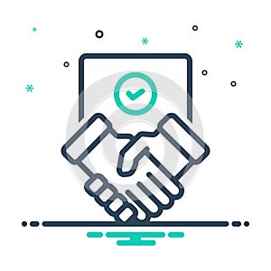 Mix icon for Settlement, partnership and commitment