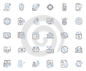 Settlement line icons collection. Compromise, Resolution, Negotiation, Agreement, Mediation, Accord, Concession vector
