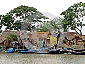 settlement at Sundarbans waterways, Bangladesh