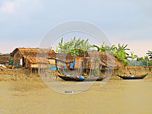 settlement at Sundarbans waterways, Bangladesh