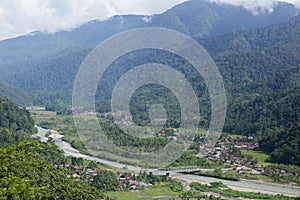 settlement of the villagers of Pining Gayo Lues on the slopes of Mount Leuser, Aceh, Sumatra, Indonesia. photo