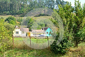 Typický venkovský a rolník domy v,,, rumunsko 