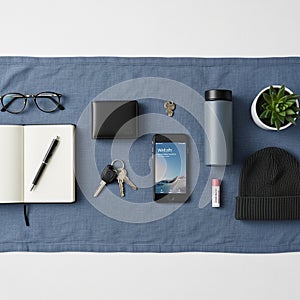 The setup combines functionality with minimalistic aesthetics