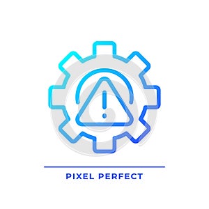 Setup error pixel perfect gradient linear vector icon