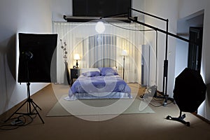 The setup of lighting for photography