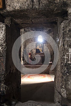 Sevanavank, Armenia, September 19, 2018: The interior of the church in the monastery complex Sevanavank located on the northwest