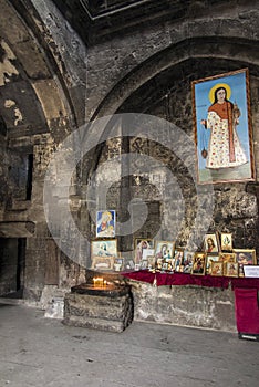 Sevanavank, Armenia, September 19, 2018: The interior of the church in the monastery complex Sevanavank located on the northwest