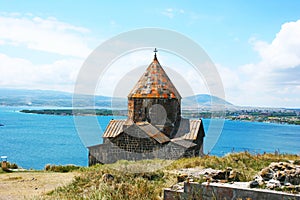 Sevanavank and lake Sevan