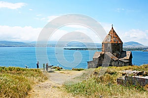 Sevanavank and lake Sevan