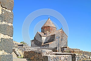 Sevanavank Monastery on the Cliff Overlooking Lake Sevan, Gegharkunik Province of Armenia