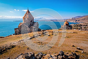 Sevanavank is a monastery complex located on the shore of Lake Sevan in Armenia