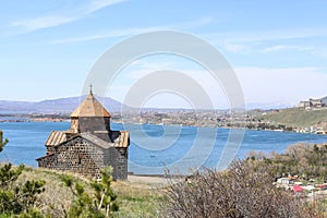 Sevanavank monastery - Holy apostles and the blessed virgin, lake Sevan in the background, Armenia