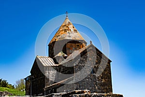Sevanavank Monastery is located in Armenia, on the Sevan Peninsula