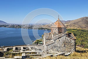 Sevanavank monastery on the North-West coast of lake Sevan, Gegharkunik province