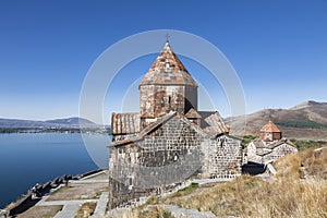 Sevanavank monastery on the North-West coast of lake Sevan, Gegharkunik province,