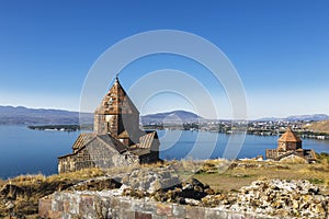 Sevanavank monastery on the North-West coast of lake Sevan, Gegharkunik province