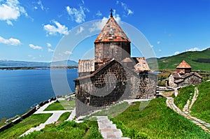 Sevanavank is a monastic complex located on a peninsula at the northwestern shore of Lake Sevan in the Gegharkunik