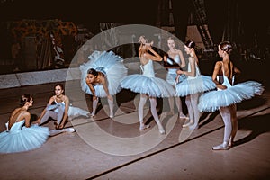 The seven ballerinas behind the scenes of theater