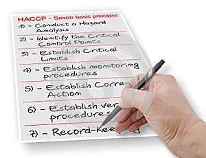 Seven basic principles about HACCP plans Hazard Analysis and Critical Control Points - Food Safety and Quality Control in food