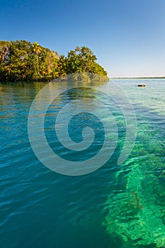 Seven Color Lagoon in Bacalar