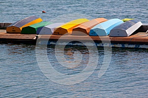 Colorful rowboats photo