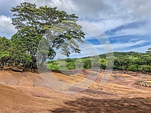Seven Coloured Earth on Chamarel, Mauritius island
