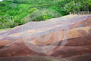 Seven Coloured Earth on Chamarel, Mauritius island