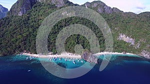 Seven Commandos Beach and Papaya Beach in El Nido, Palawan, Philippines.