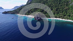 Seven Commandos Beach and Papaya Beach in El Nido, Palawan, Philippines.