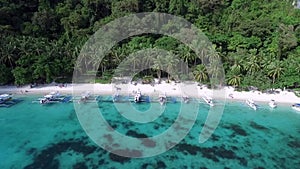 Seven Commandos Beach and Papaya Beach in El Nido, Palawan, Philippines.