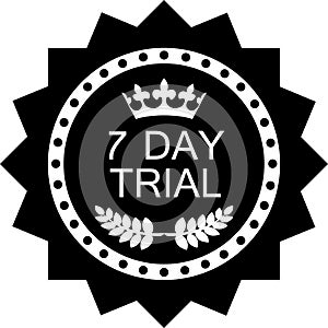Seven Day Trial Luxury Black Badge Icon photo