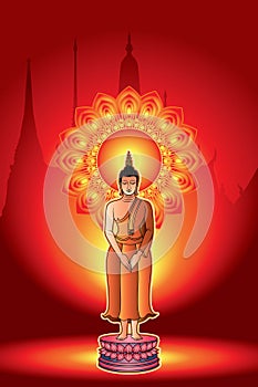 Seven Days Looking (Pang Thawai Net).The Sunday Buddha image