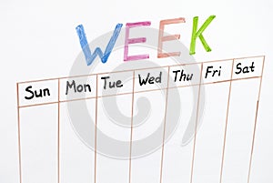 Seven days of the week
