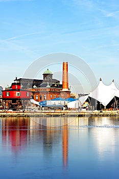 The Seven Foot Knoll Lighthouse in Baltimore Inner Harbor.