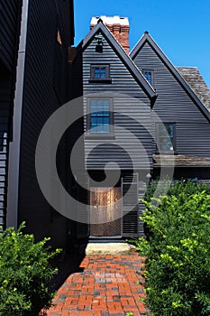 The Seven Gables House, side wooden door