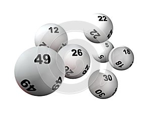 Seven Lottery Balls