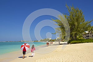 Seven Mile beach in Grand Cayman, Caribbean