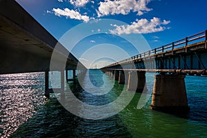 The Seven Mile Bridge, on Overseas Highway in Marathon, Florida. photo