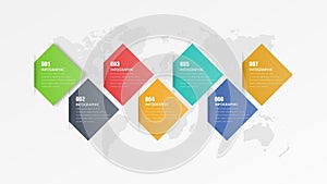Seven Options Infographic Element with Number