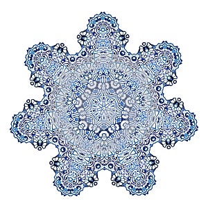 Seven-pointed snowflake pattern