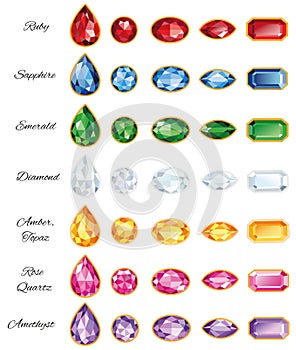 Sedm sady z šperky 
