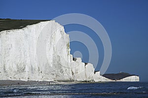 Seven sisters chalk cliffs sussex england uk photo