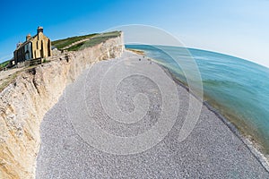 Seven Sisters cliffs fisheye