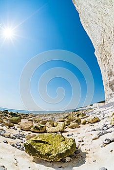 Seven Sisters cliffs fisheye