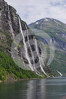 The Seven Sisters in geirangerfjord